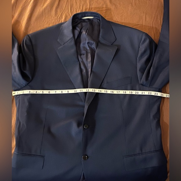 Canali Men’s Tailored Two Piece 100% Wool Suit Blue Made in Italy Size 40 / 58 - Picture 10 of 14